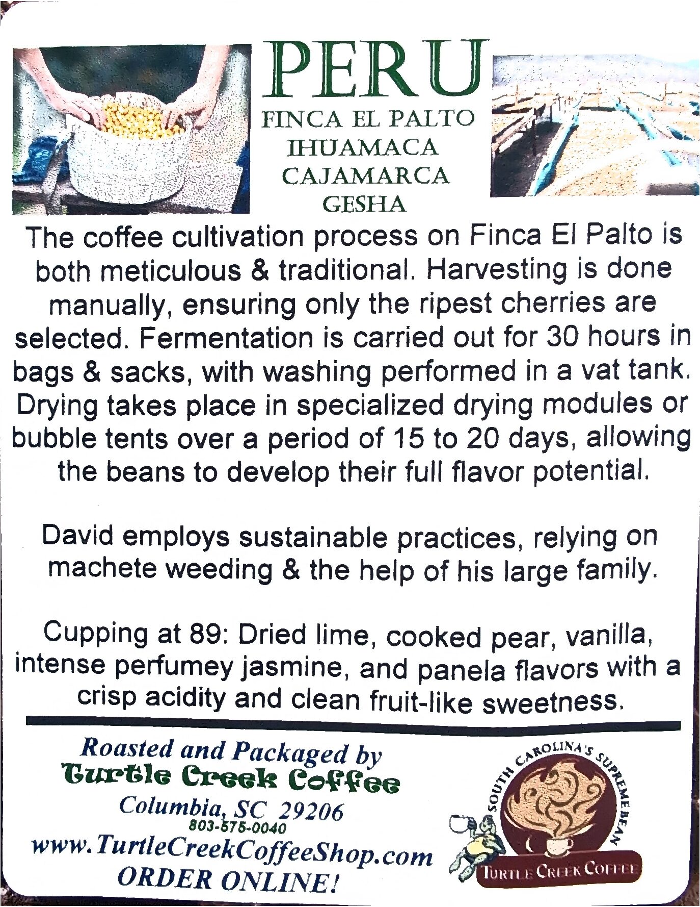 16oz Peruvian Microlot Gesha - Image 2