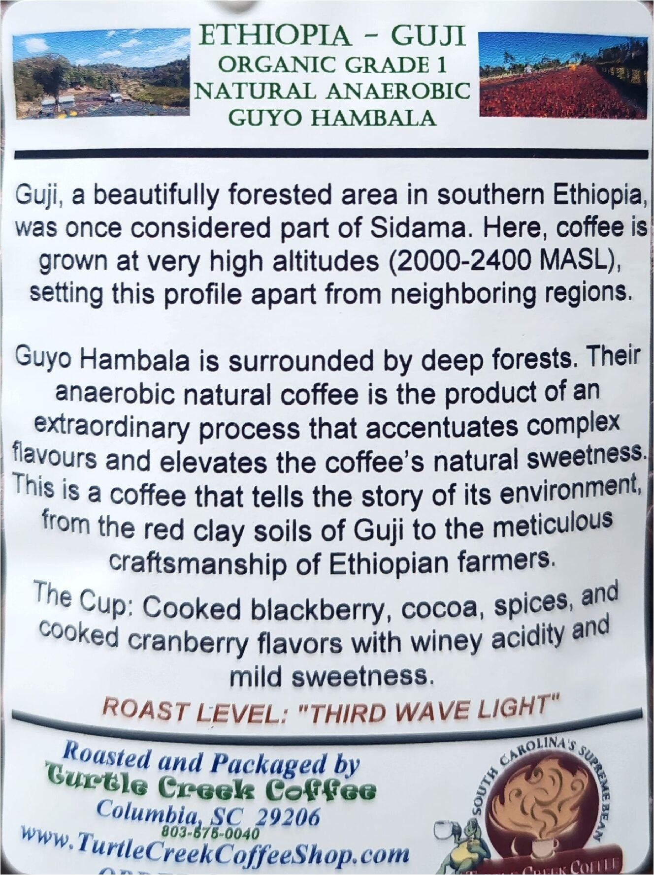 16oz Organic Natural Anaerobic Ethiopian Guji - Image 2